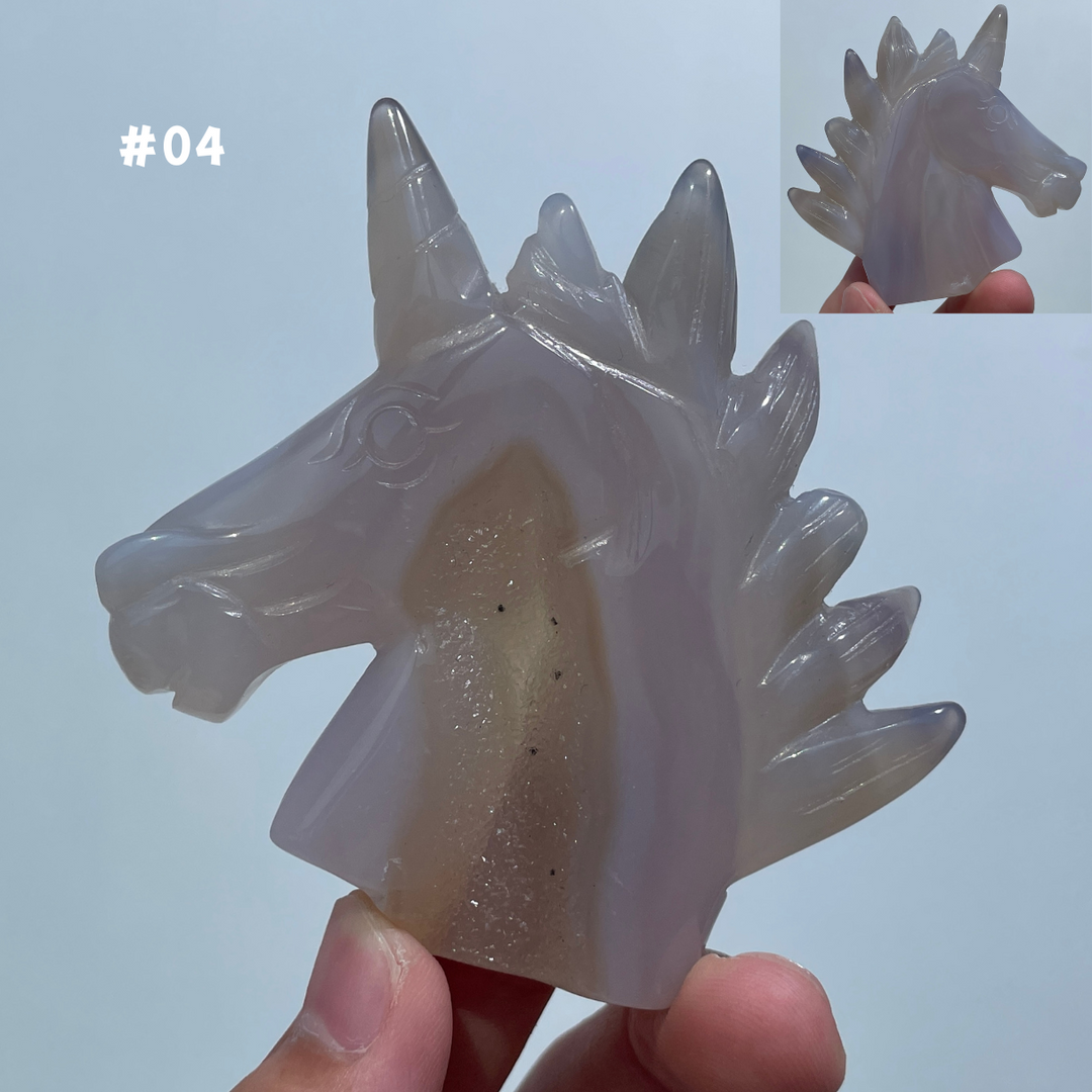Unique,Agate Geode Unicorn