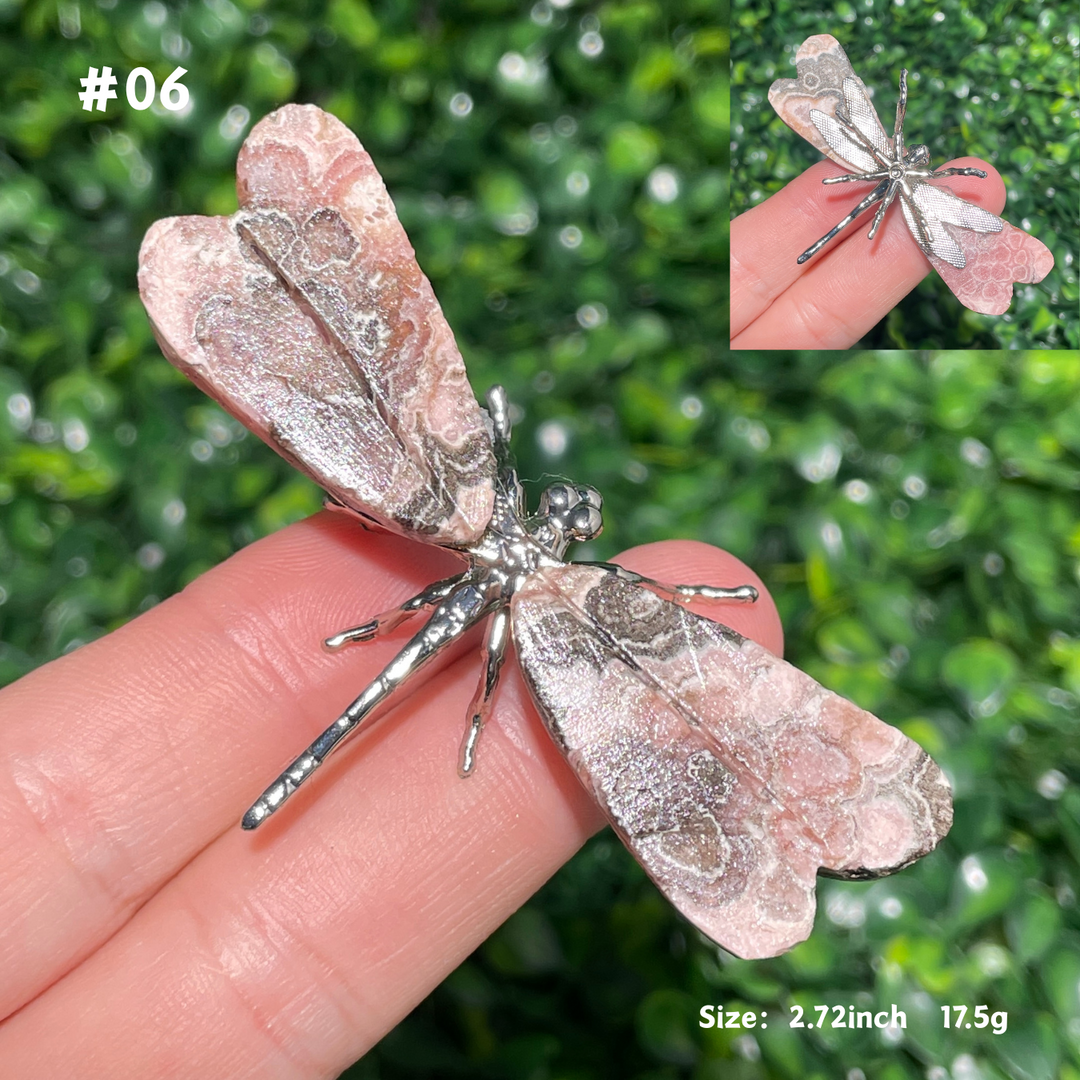 Unique,Rhodochrosite Dragonfly