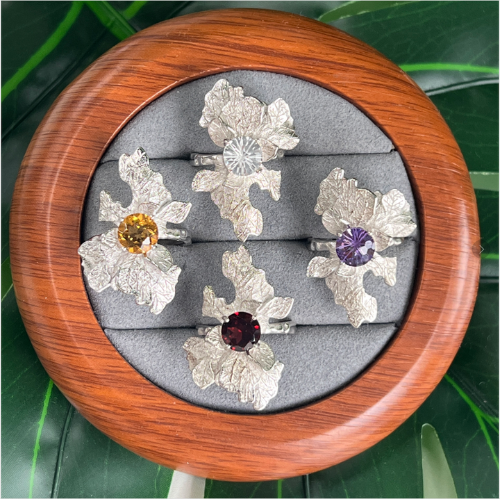 Floral Leaf Ring,S925