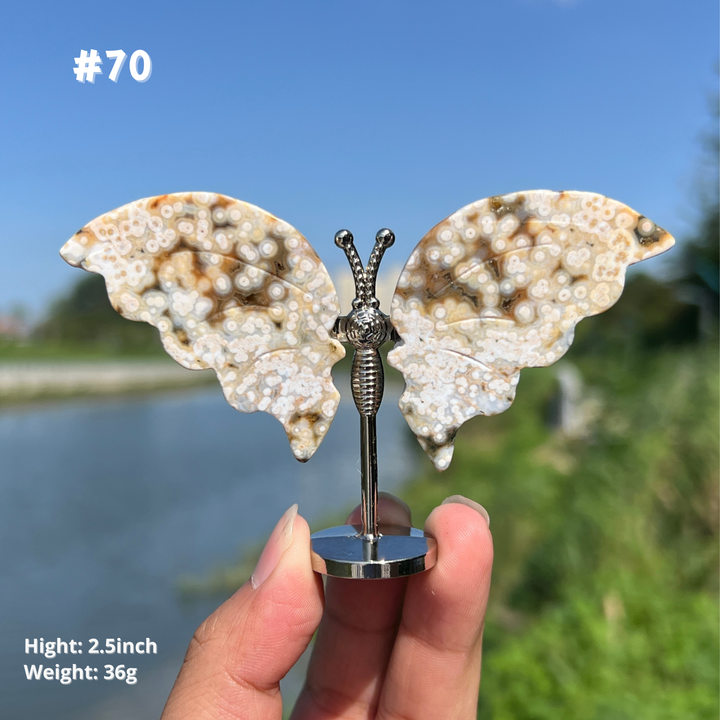 Unique,8th Vein Ocean Jasper Butterfly