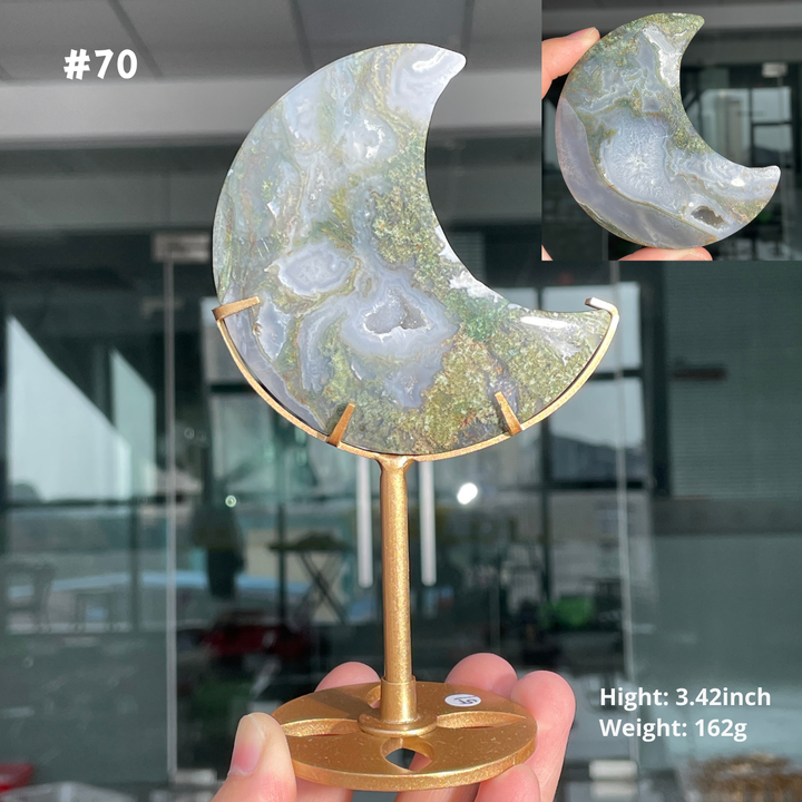 Unique,Moss Agate Moon