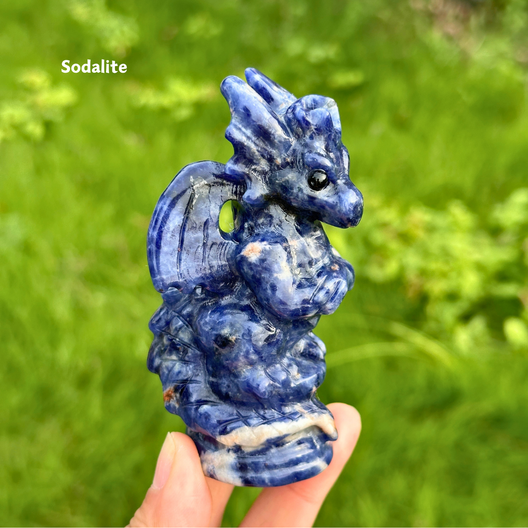 Natural Carving Crystal Quartz Dragon Figurine