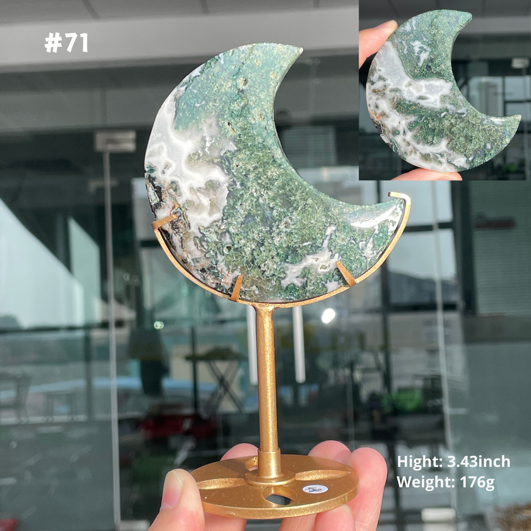 Unique,Moss Agate Moon