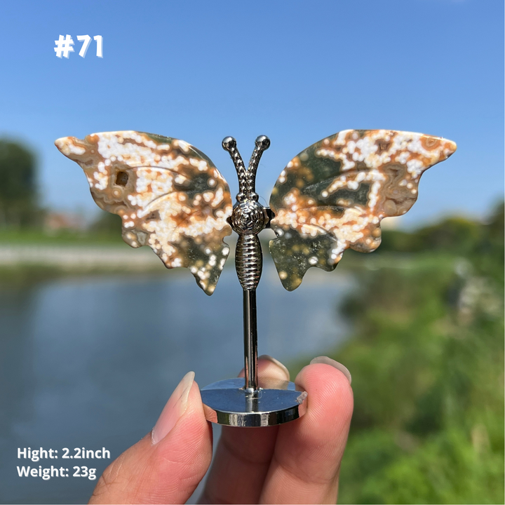 Unique,8th Vein Ocean Jasper Butterfly