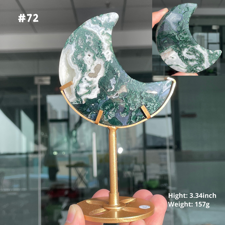 Unique,Moss Agate Moon
