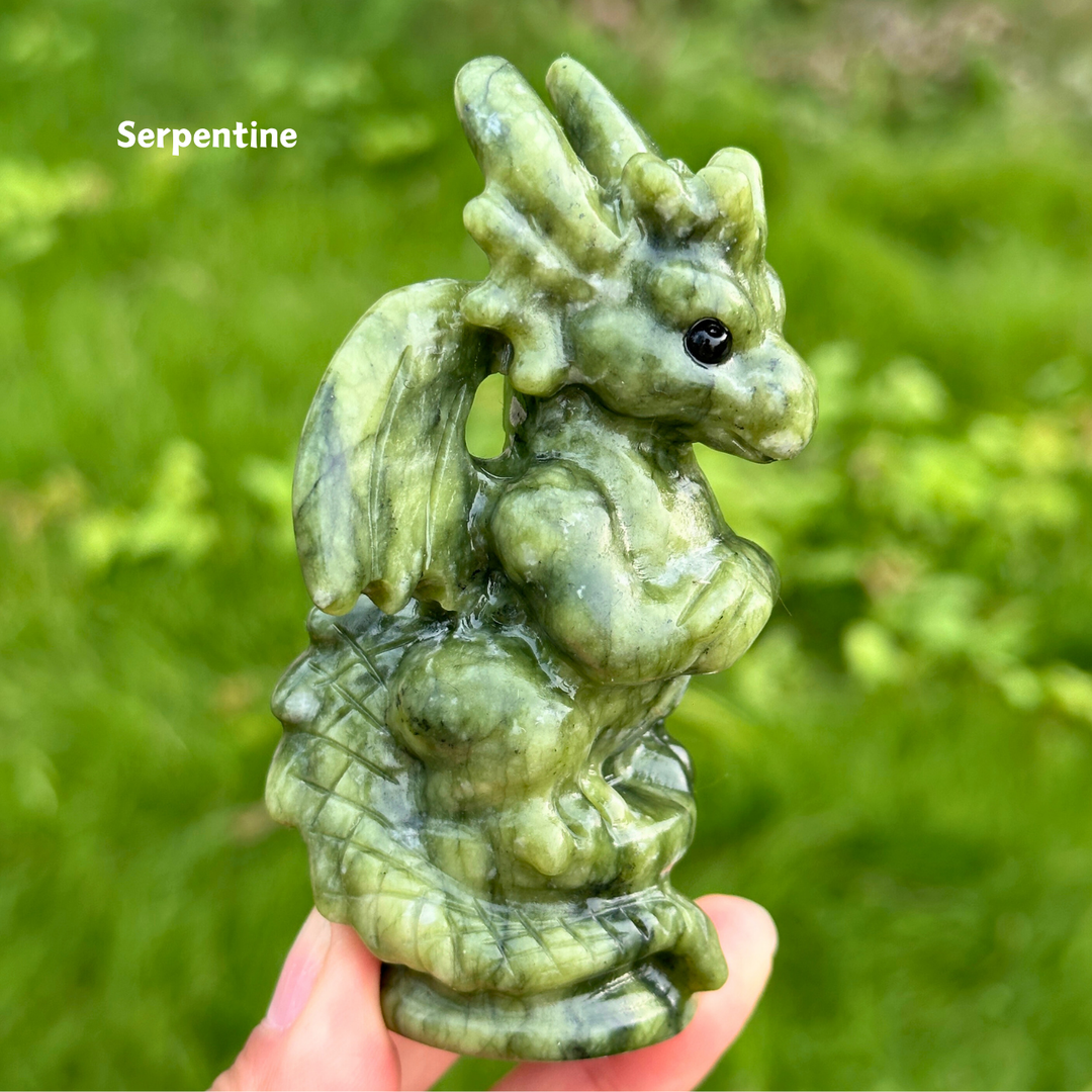 Natural Carving Crystal Quartz Dragon Figurine