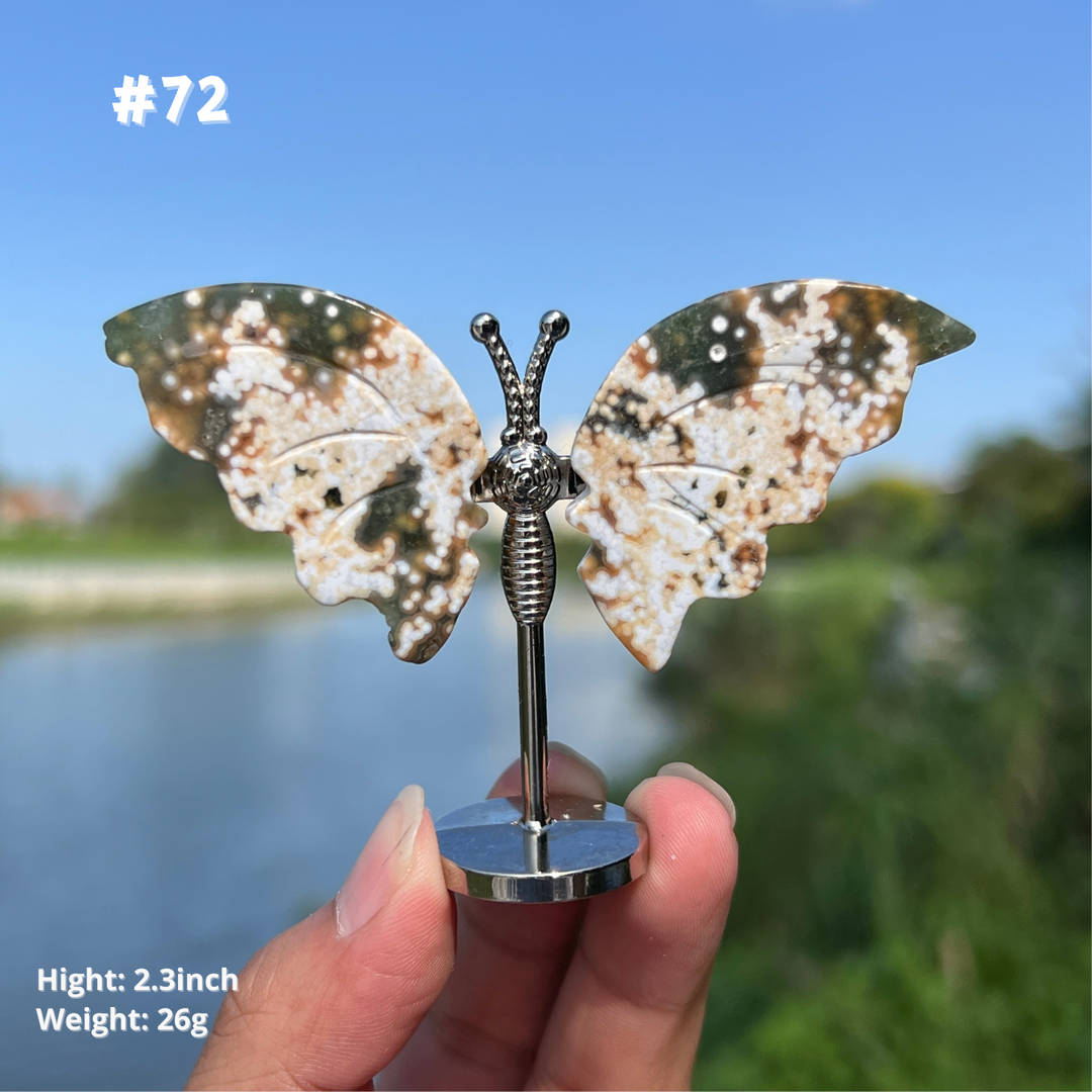 Unique,8th Vein Ocean Jasper Butterfly