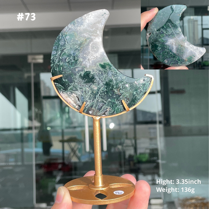 Unique,Moss Agate Moon