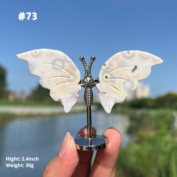 Unique,8th Vein Ocean Jasper Butterfly