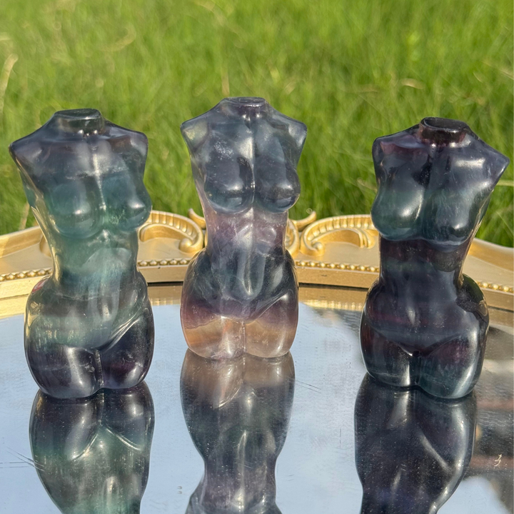 Natural Fluorite Goddess Sculpture