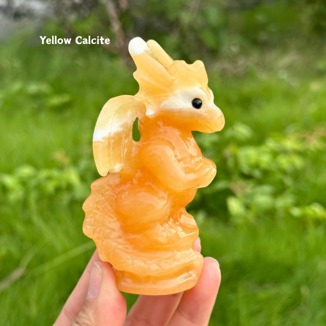 Natural Carving Crystal Quartz Dragon Figurine
