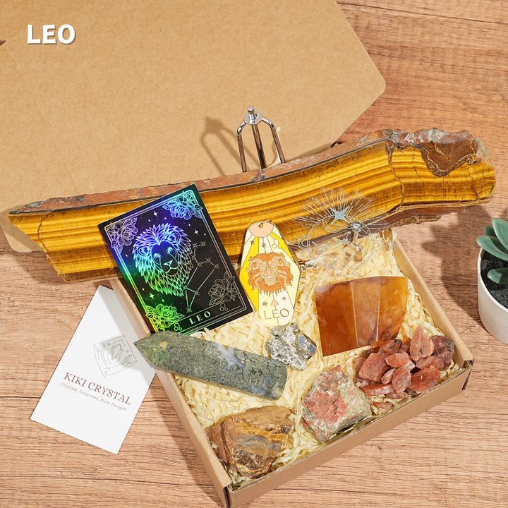 Exclusive Natural 12 Zodiac Crystal Healing Set