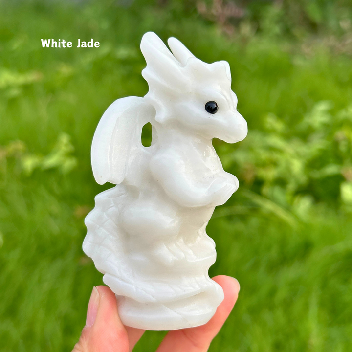 Natural Carving Crystal Quartz Dragon Figurine