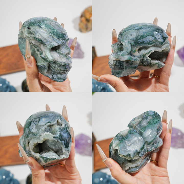 Unique,Natural Crystal Skull