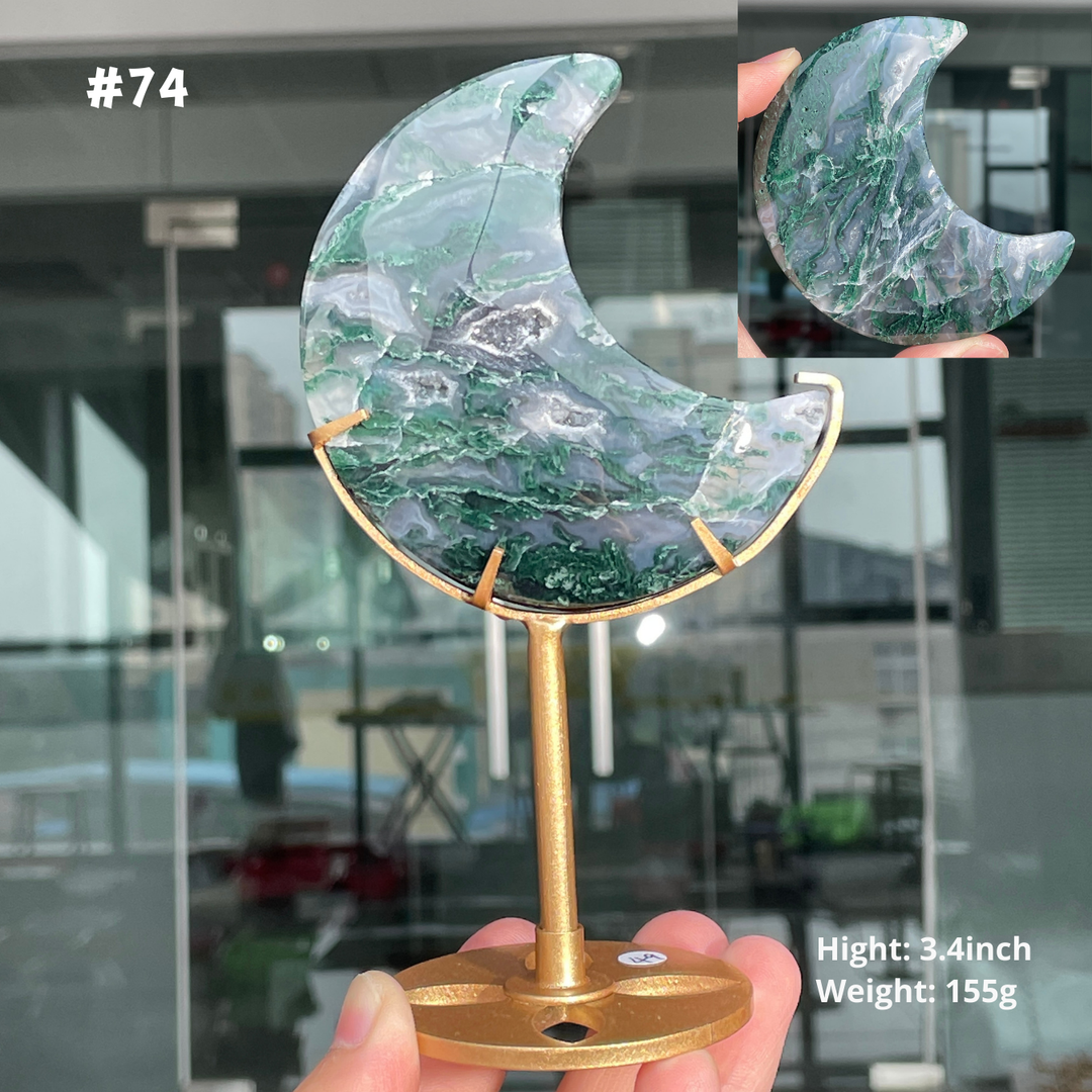 Unique,Moss Agate Moon