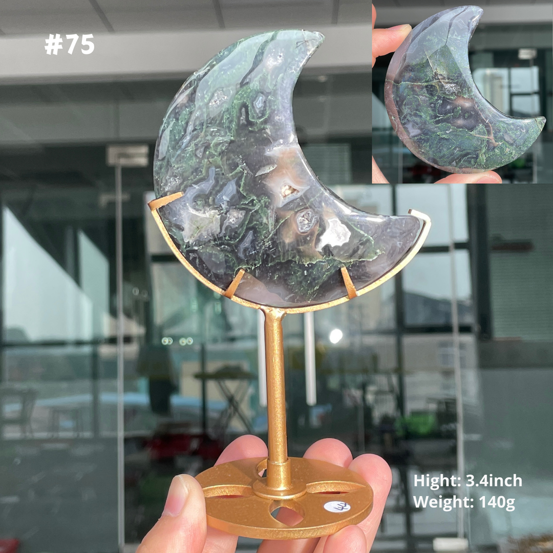 Unique,Moss Agate Moon