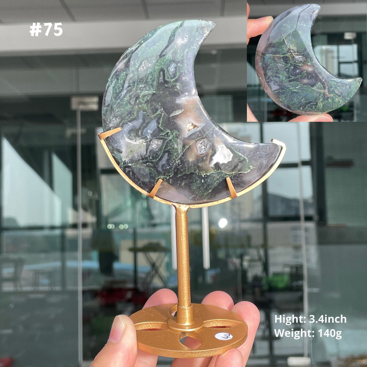 Unique,Moss Agate Moon