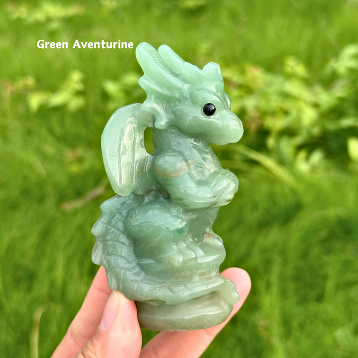 Natural Carving Crystal Quartz Dragon Figurine