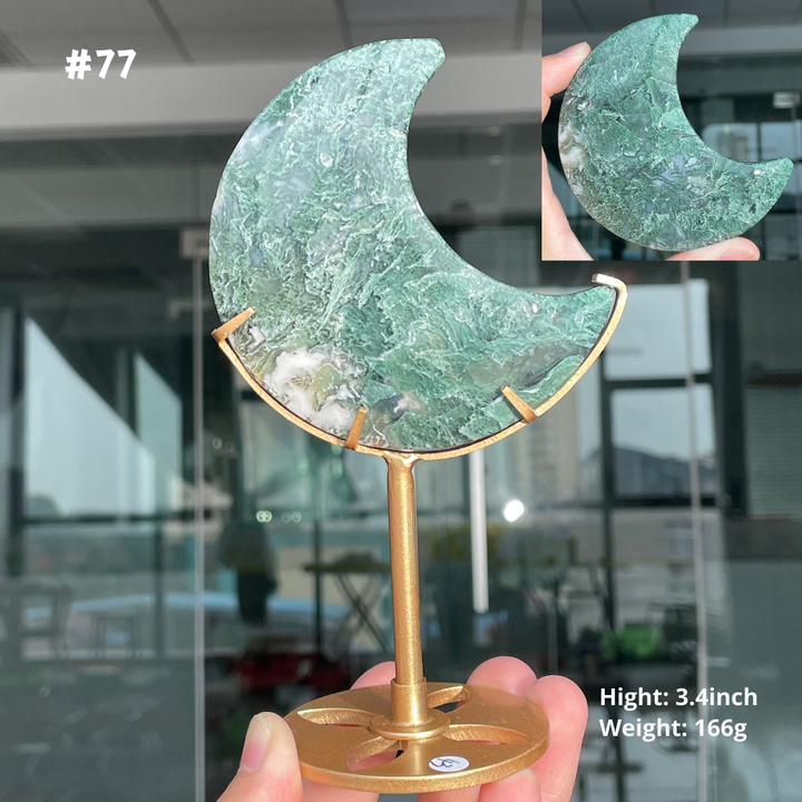 Unique,Moss Agate Moon