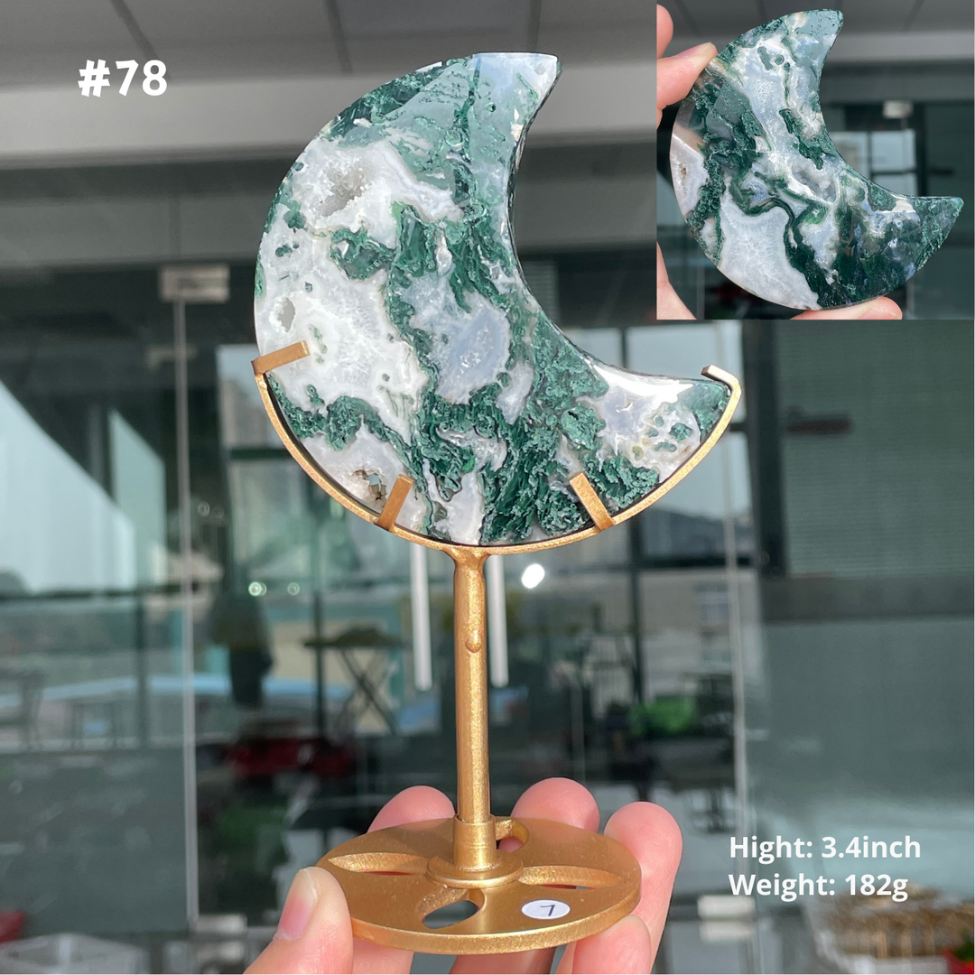 Unique,Moss Agate Moon