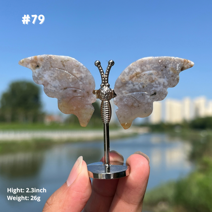 Unique,8th Vein Ocean Jasper Butterfly