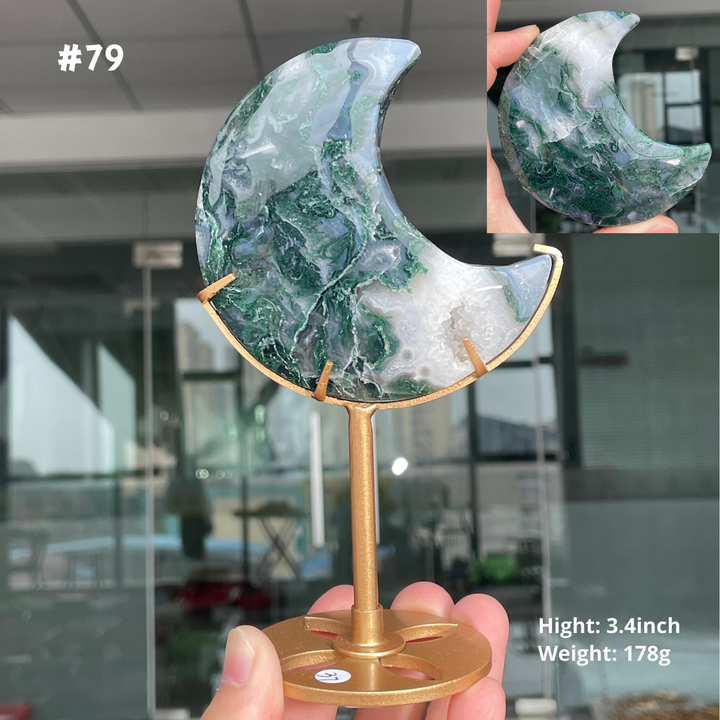 Unique,Moss Agate Moon