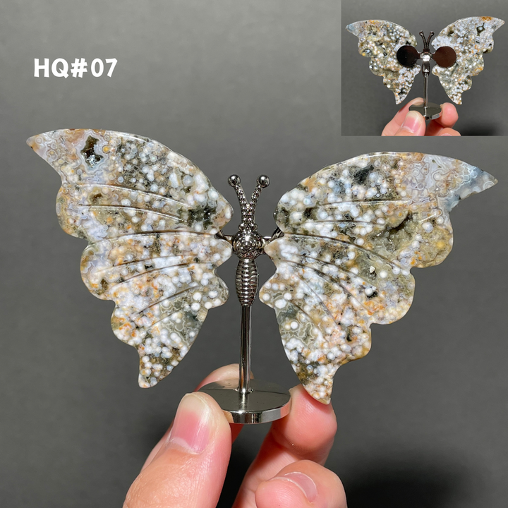 Unique,8th Vein Ocean Jasper Butterfly