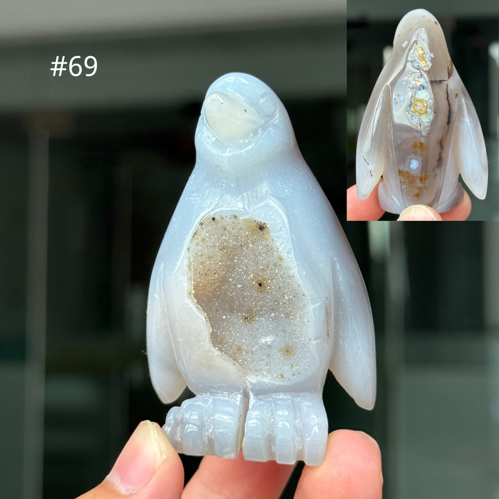 Unique, Agate Geode Penguin