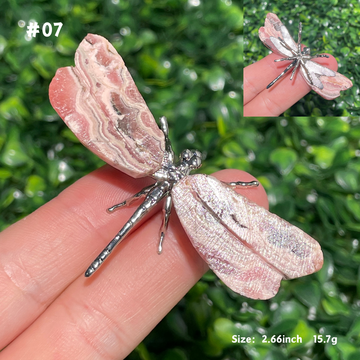 Unique,Rhodochrosite Dragonfly