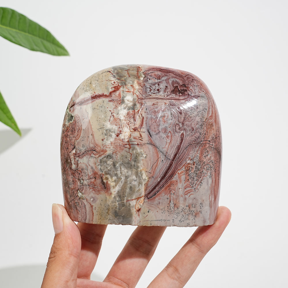 Unique,A Slightly Imperfect Natural Crystal Picture Jasper Ornament