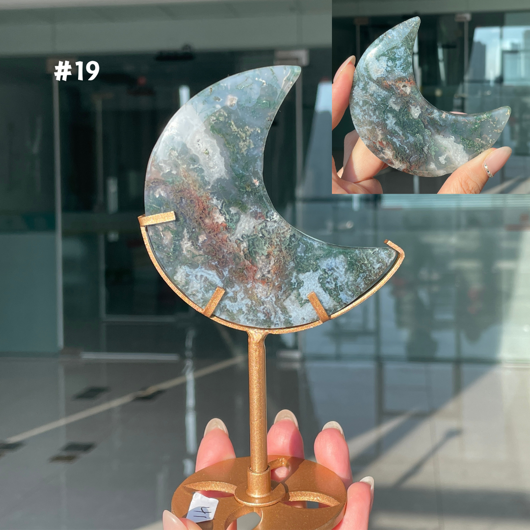 Unique,Moss Agate Moon