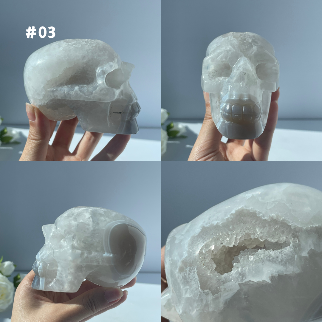 Big Sale,Agate Geode Skull