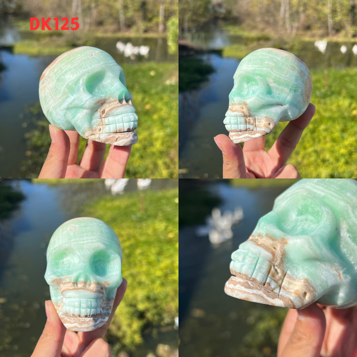 Caribbean Blue Calcite Skull