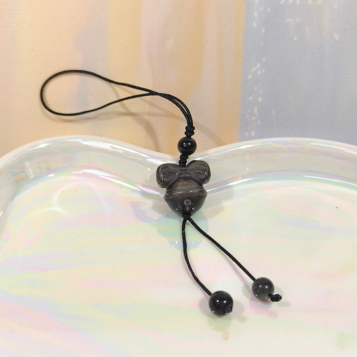 Silver Obsidian Cell phone Ornaments