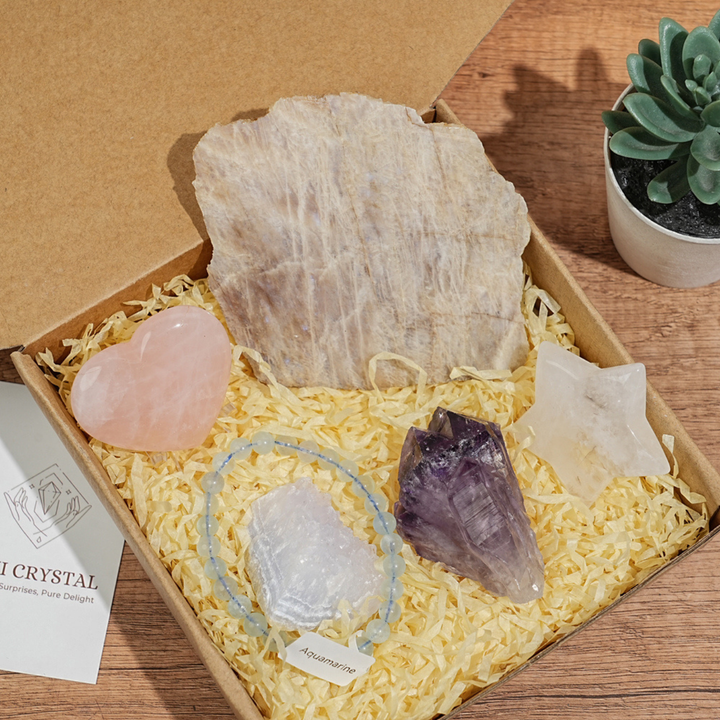 Self-Love & Chakra Healing Crystal Set– Abundance, Focus & Energy Protection