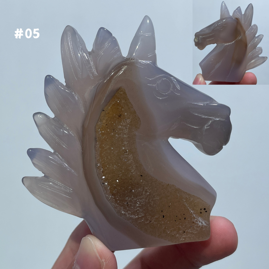 Unique,Agate Geode Unicorn