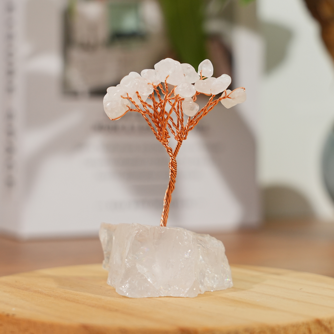 Tree With Raw Stone Crystal Tree