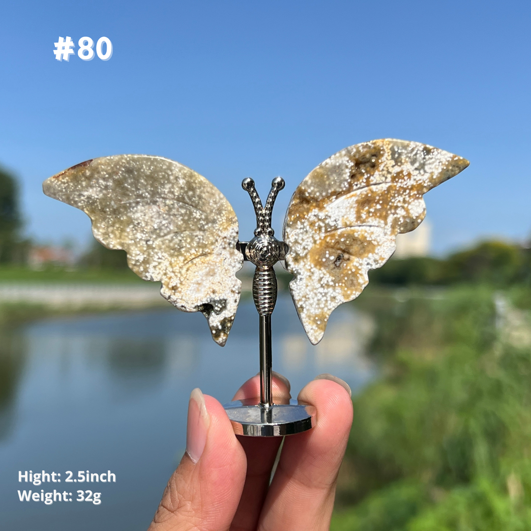 Unique,8th Vein Ocean Jasper Butterfly