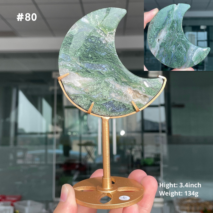 Unique,Moss Agate Moon