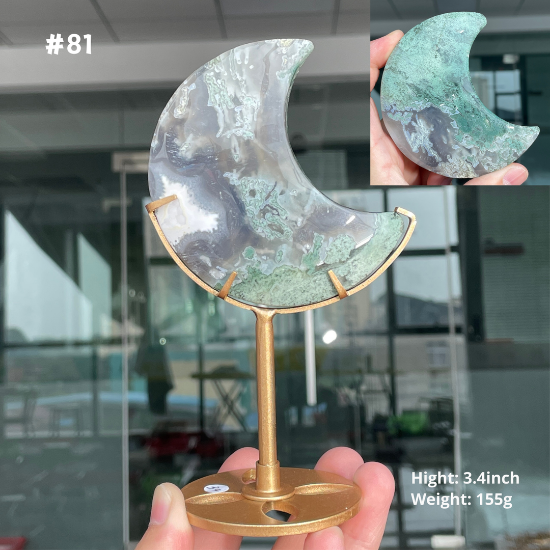 Unique,Moss Agate Moon