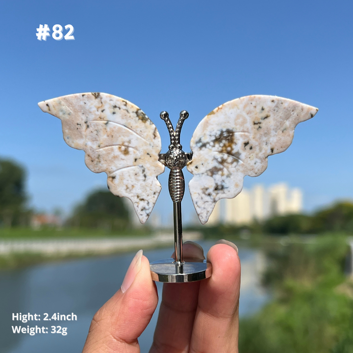 Unique,8th Vein Ocean Jasper Butterfly