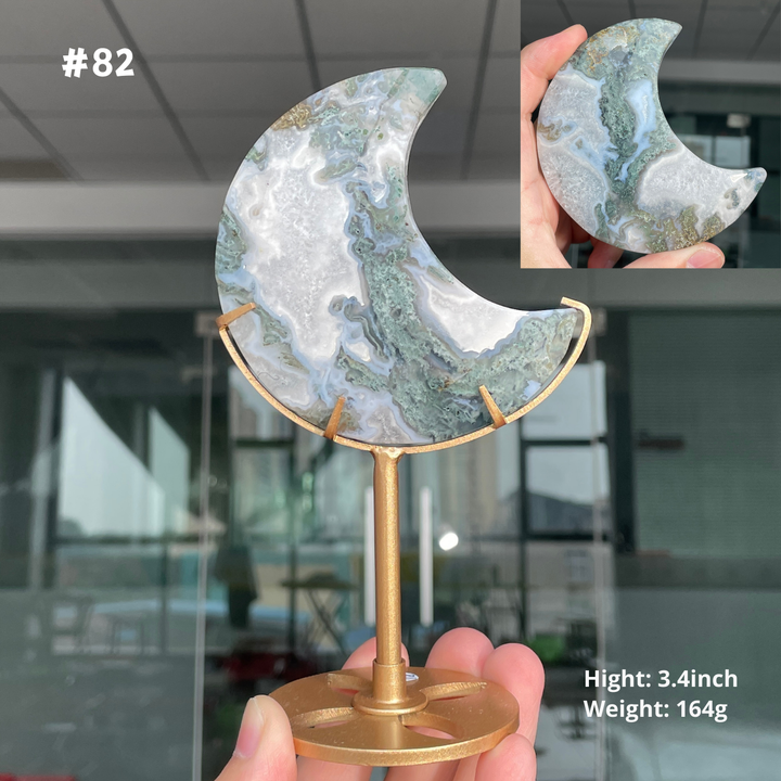 Unique,Moss Agate Moon