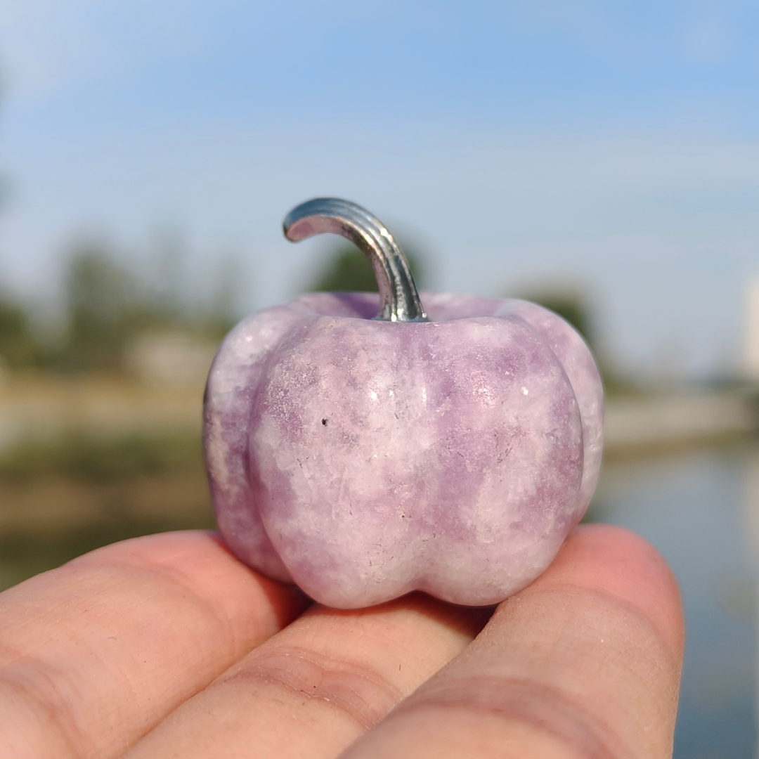 Natural Crystal Carved Pumpkin