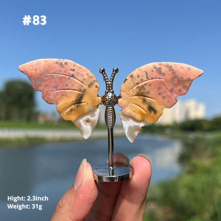 Unique,8th Vein Ocean Jasper Butterfly