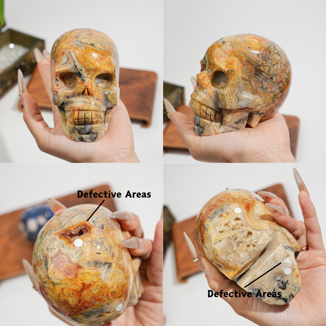 Unique,Natural Crystal Skull