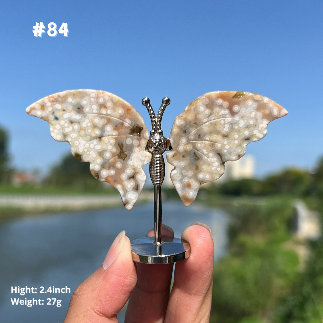Unique,8th Vein Ocean Jasper Butterfly