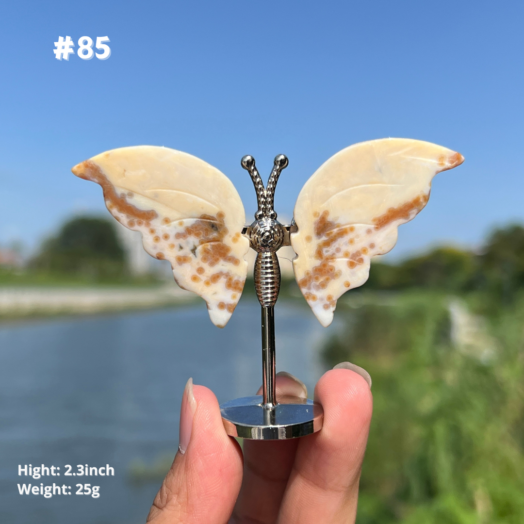 Unique,8th Vein Ocean Jasper Butterfly