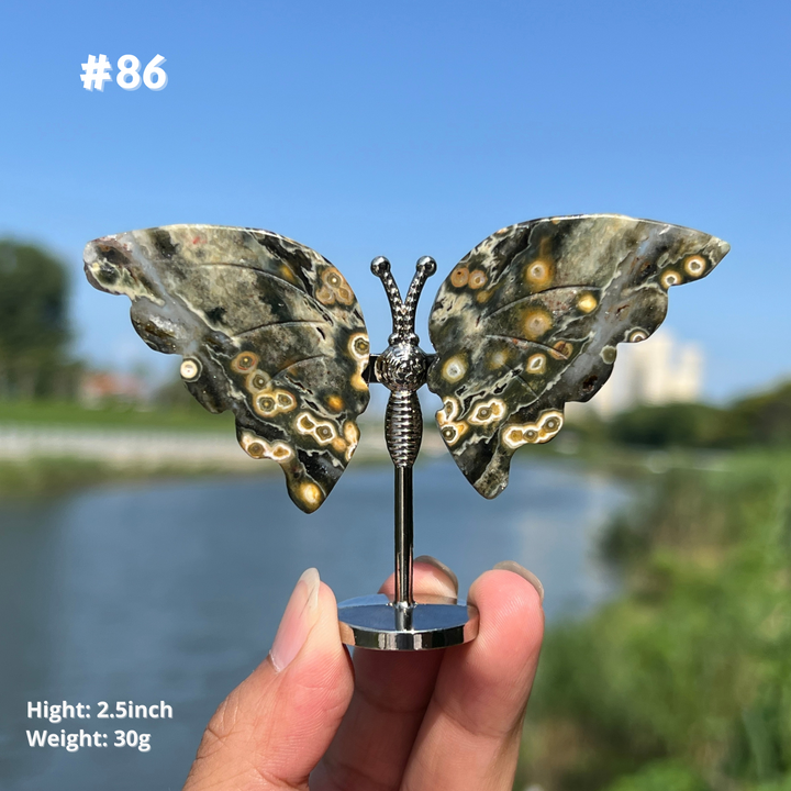 Unique,8th Vein Ocean Jasper Butterfly