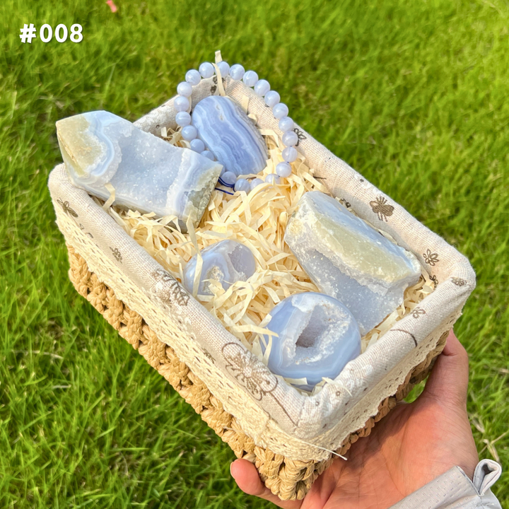 Natural Crystal Value Bundle- Blue Lace Agate Kit