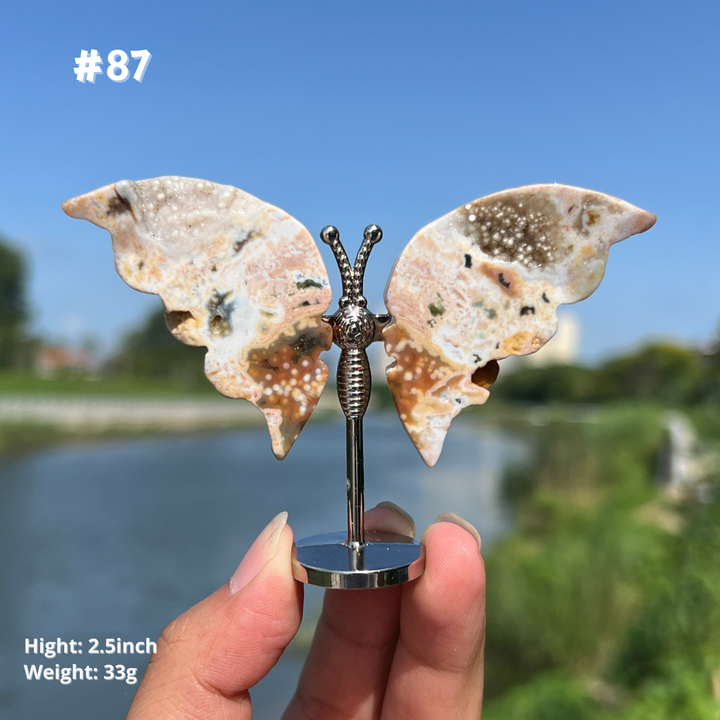 Unique,8th Vein Ocean Jasper Butterfly